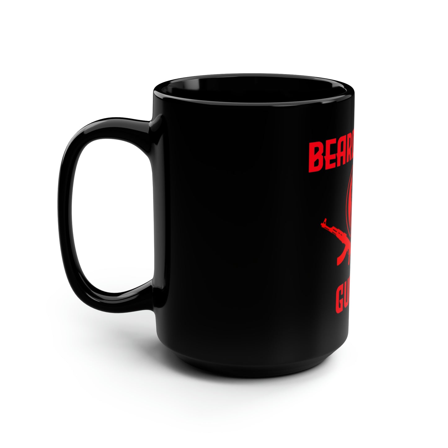 Beard down Black Mug, 15oz