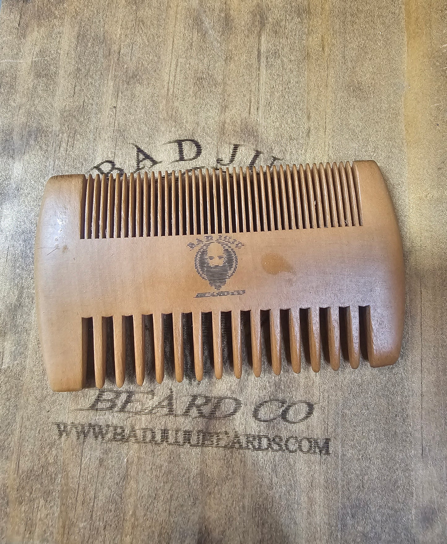 Double sided wooden comb