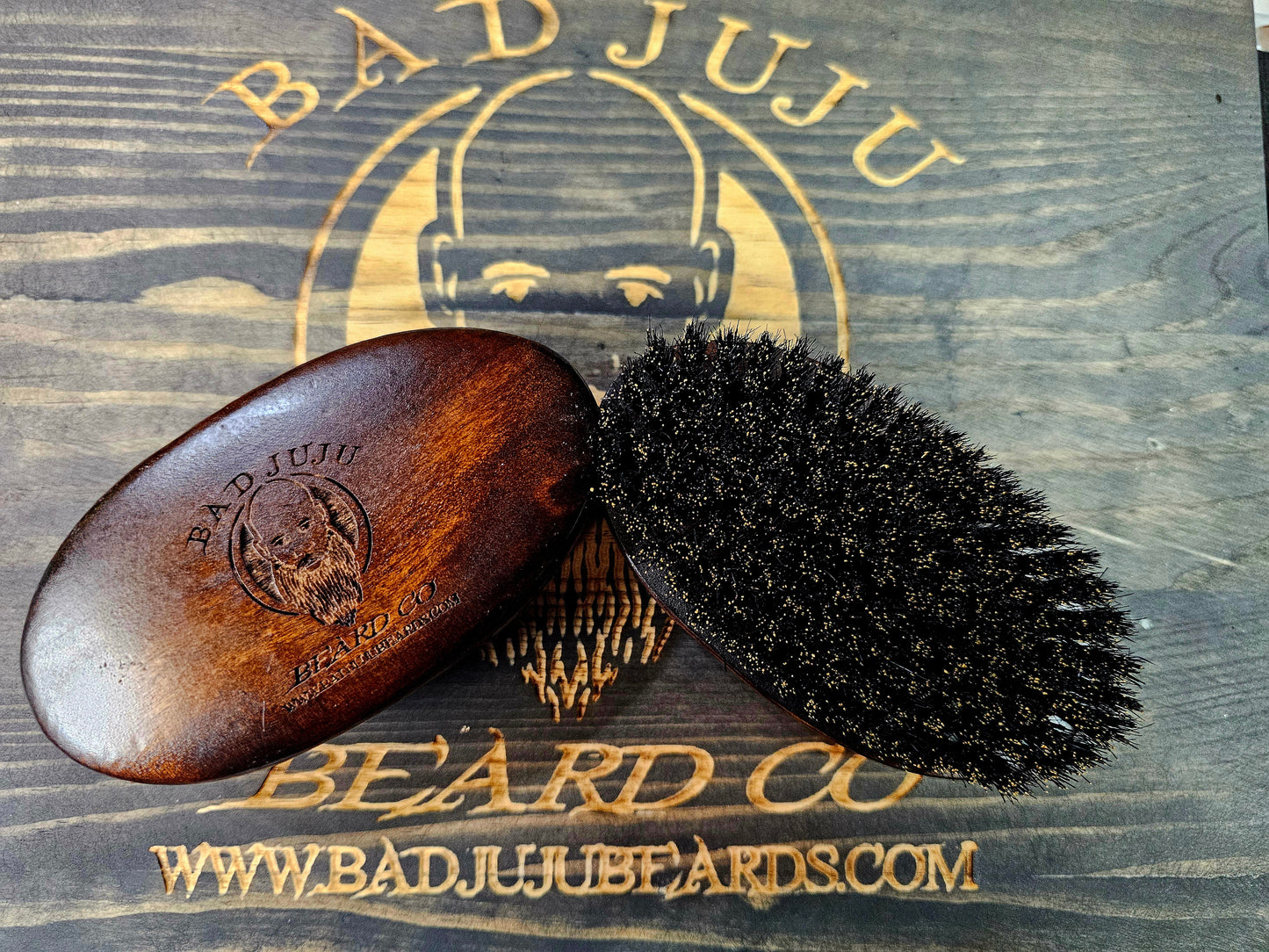 Dark beard brush