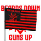 Beards down guns up flag