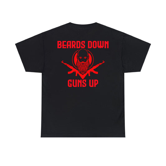 Beards down guns up